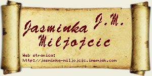 Jasminka Miljojčić vizit kartica